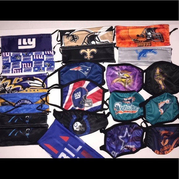NFL Face Mask Lot of 20 Face Covering NFL Teams